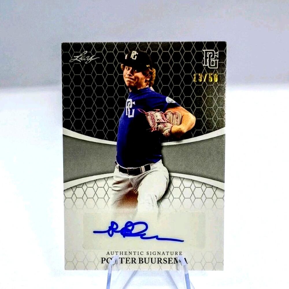 Porter Buursema 2022 Leaf Perfect Game Nat'l Showcase Black Auto 13/50 SP